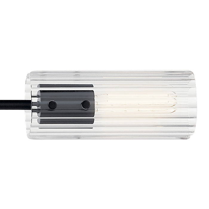 Kichler 52681BK Four Light Linear Chandelier, Black