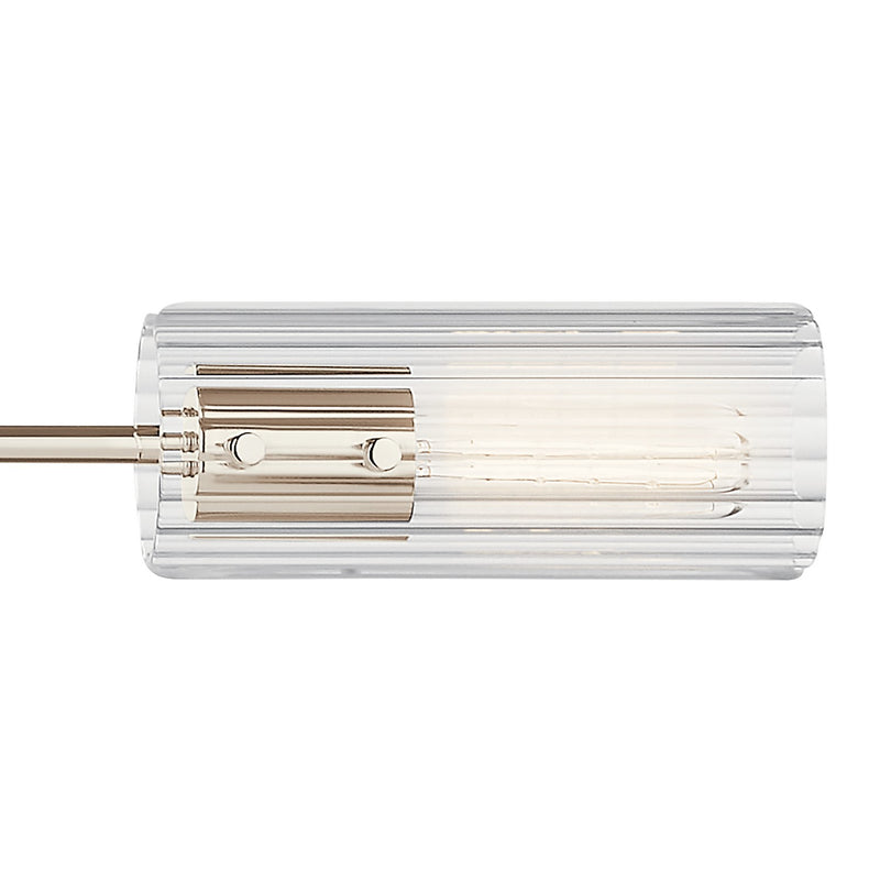 Kichler 52681PN Four Light Linear Chandelier, Polished Nickel