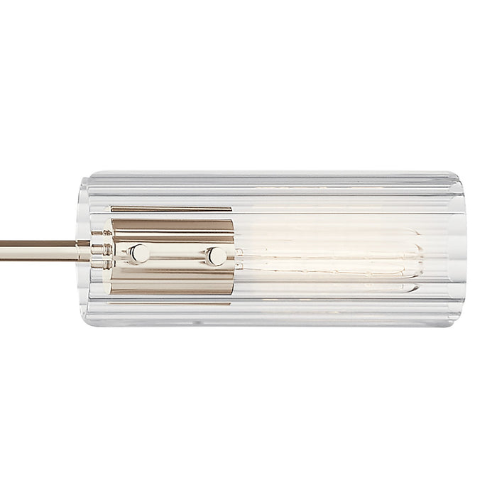 Kichler 52681PN Four Light Linear Chandelier, Polished Nickel