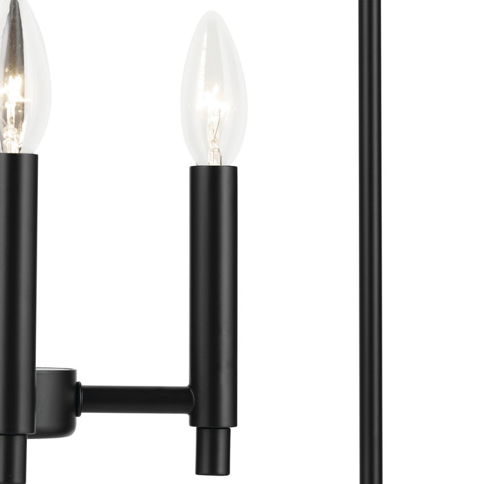 Kichler 52722BK Four Light Foyer Pendant, Black