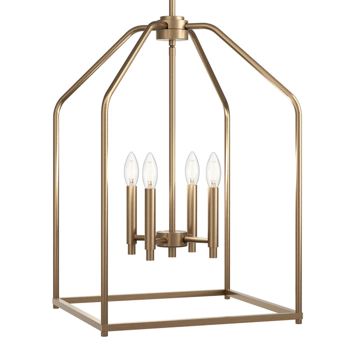 Kichler 52722CPZ Four Light Foyer Pendant, Champagne Bronze