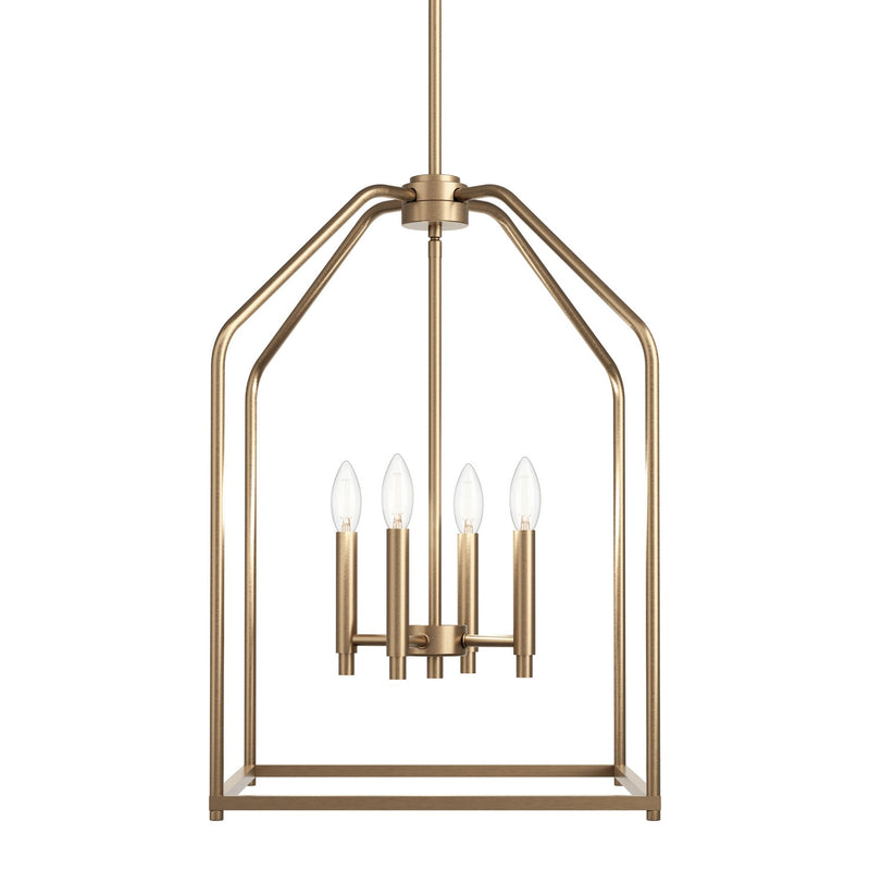 Kichler 52722CPZ Four Light Foyer Pendant, Champagne Bronze