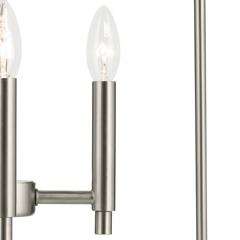 Kichler 52722NI Four Light Foyer Pendant, Brushed Nickel