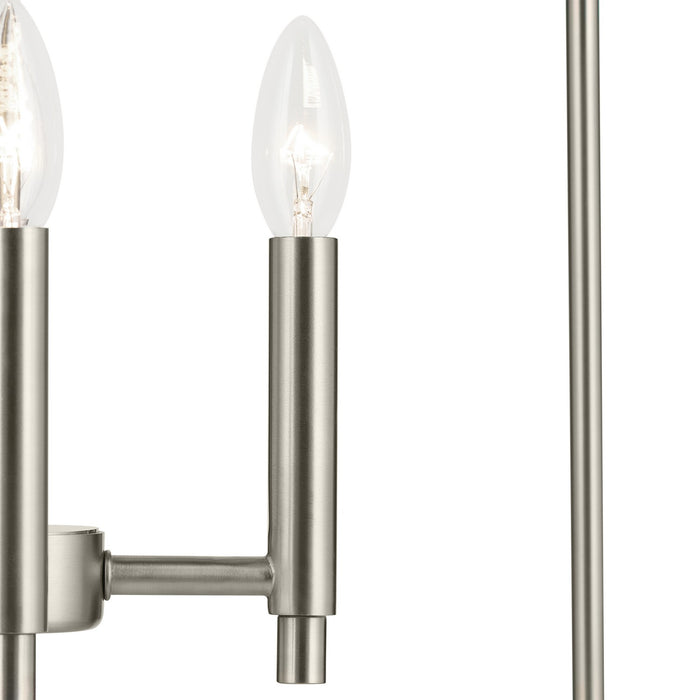 Kichler 52722NI Four Light Foyer Pendant, Brushed Nickel
