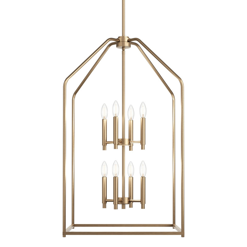 Kichler 52723CPZ Eight Light Foyer Pendant, Champagne Bronze