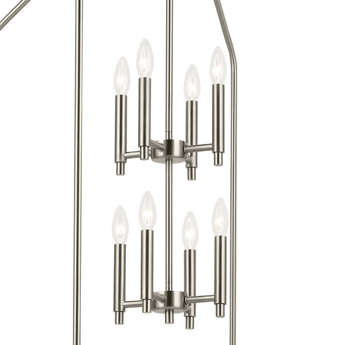 Kichler 52723NI Eight Light Foyer Pendant, Brushed Nickel