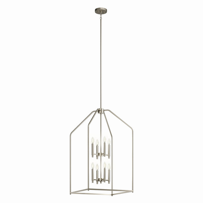 Kichler 52723NI Eight Light Foyer Pendant, Brushed Nickel