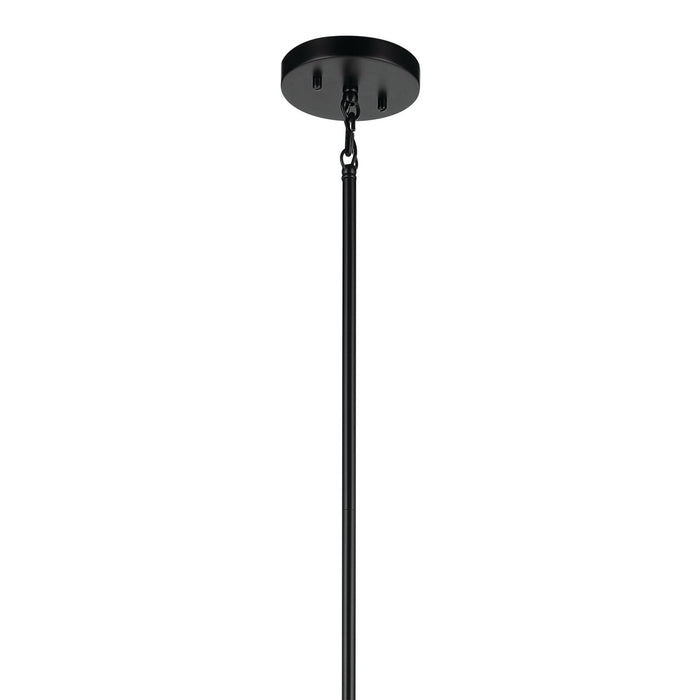 Kichler 52724BK Eight Light Foyer Pendant, Black