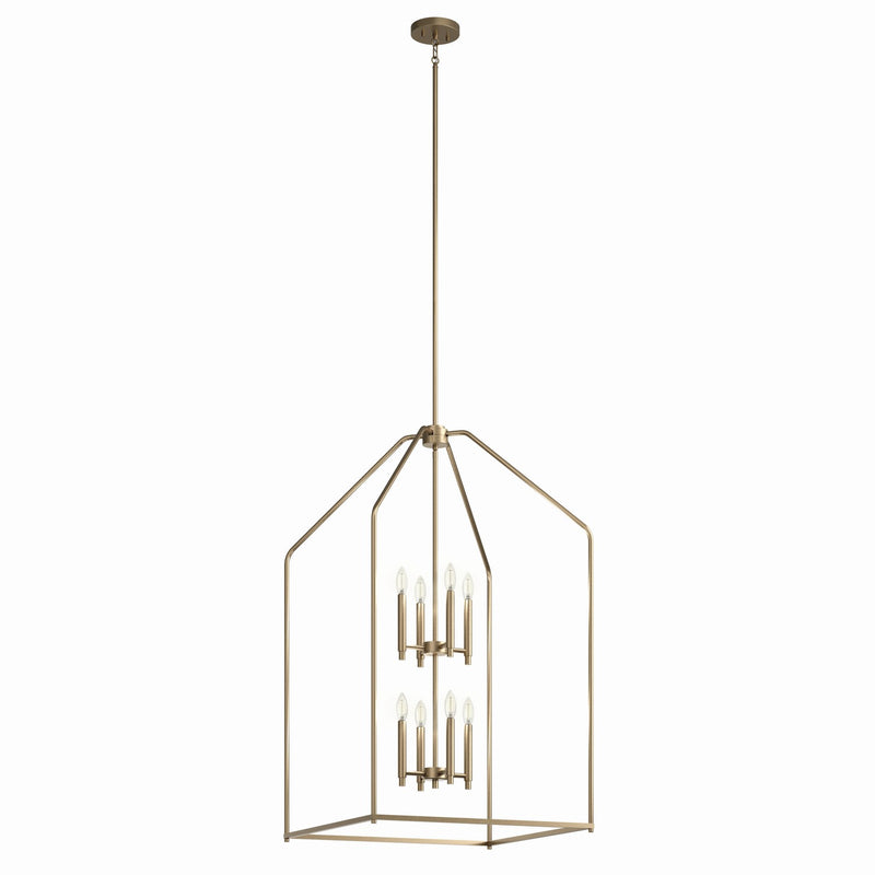 Kichler 52724CPZ Eight Light Foyer Pendant, Champagne Bronze