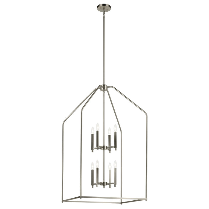 Kichler 52724NI Eight Light Foyer Pendant, Brushed Nickel