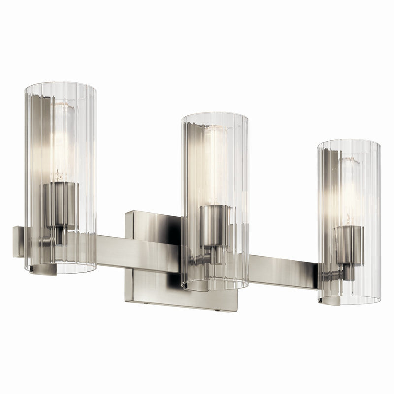 Kichler 55168NI Three Light Vanity, Brushed Nickel