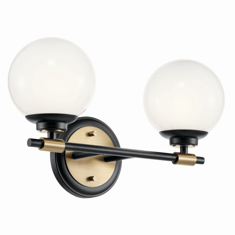 Kichler 55171BKCPZ Two Light Vanity, Black