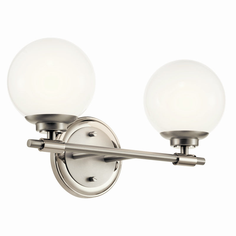 Kichler 55171PN Two Light Vanity, Polished Nickel