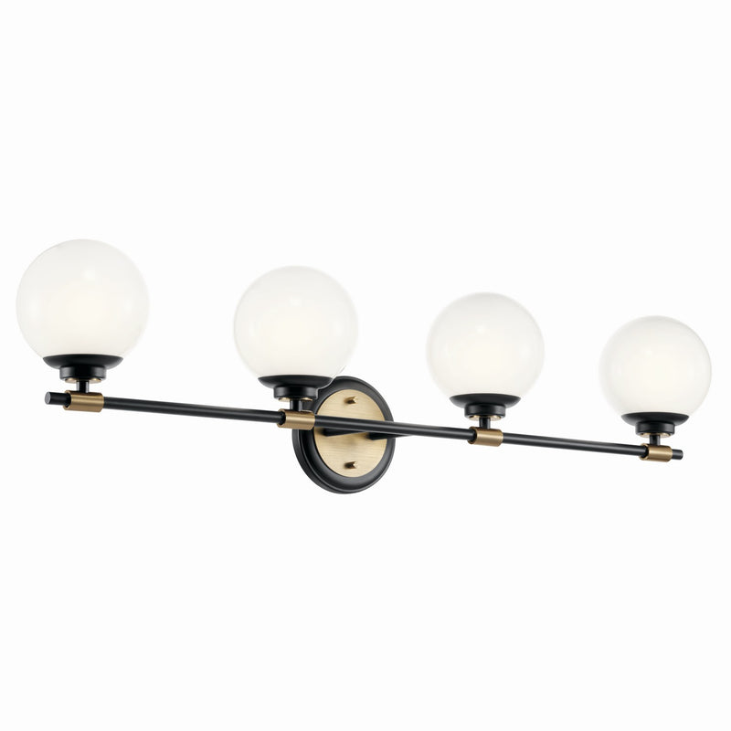 Kichler 55173BKCPZ Four Light Vanity, Black