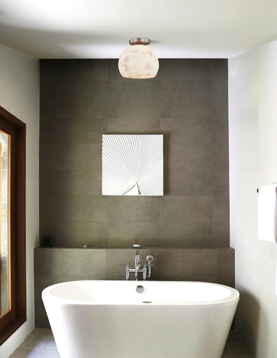 Justice Designs ALR-6353-BRSS One Light Semi-Flush Mount, Brushed Brass