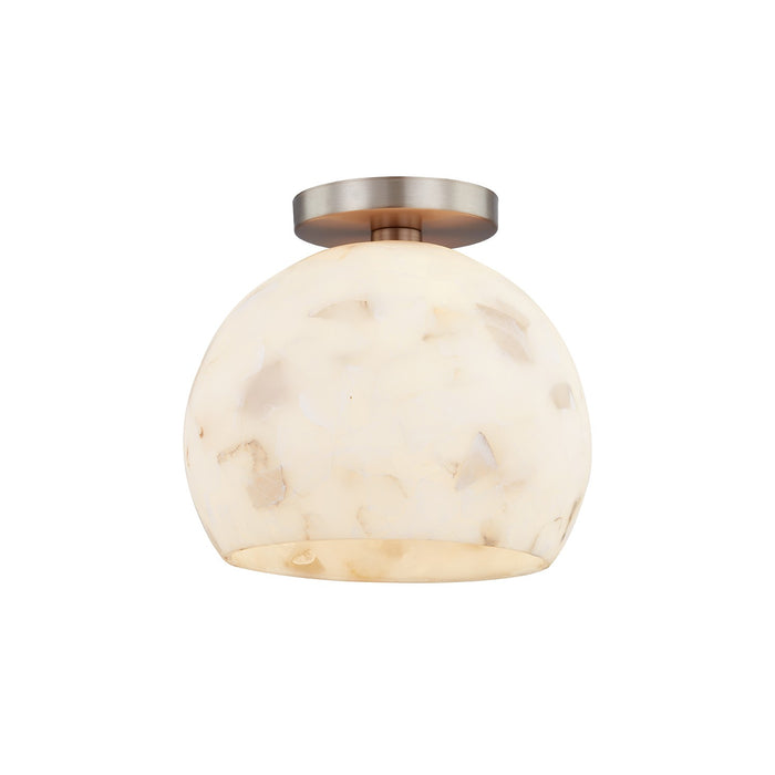 Justice Designs ALR-6353-BRSS One Light Semi-Flush Mount, Brushed Brass