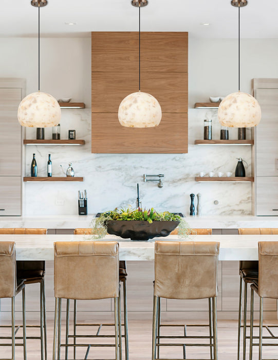 Justice Designs ALR-6533-BRSS One Light Pendant, Brushed Brass