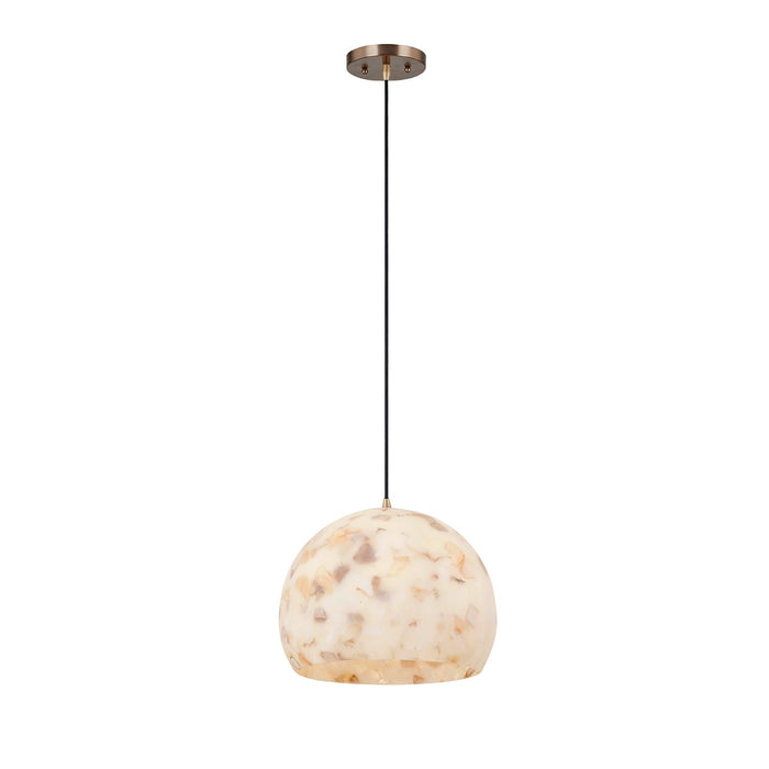 Justice Designs ALR-6533-BRSS One Light Pendant, Brushed Brass