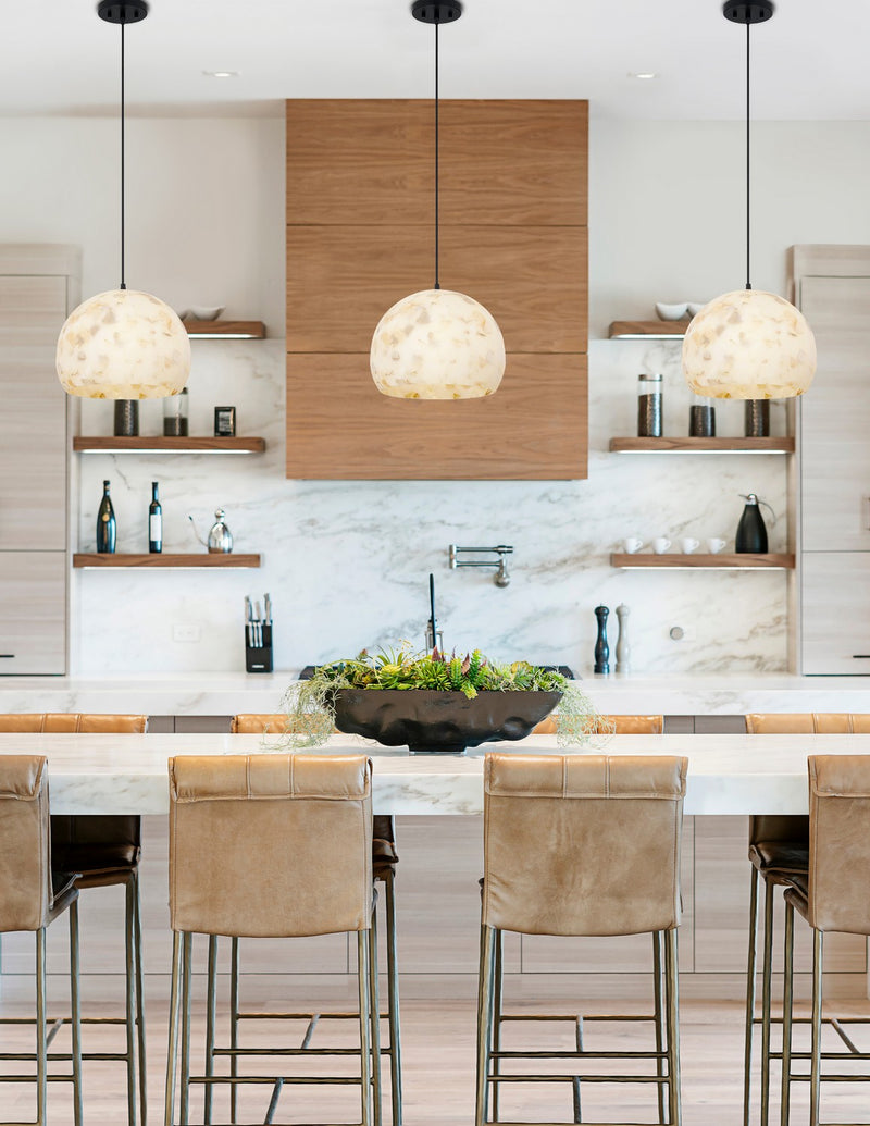 Justice Designs ALR-6533-MBLK One Light Pendant, Matte Black