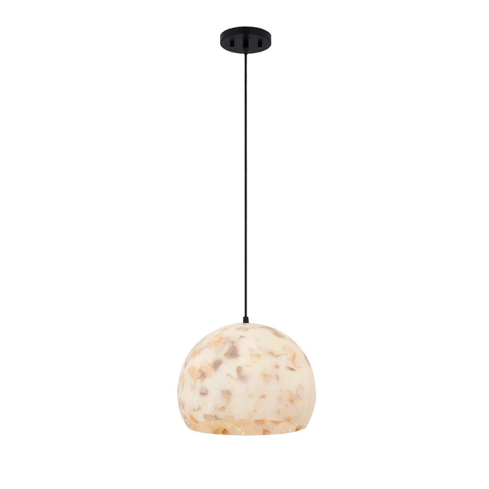 Justice Designs ALR-6533-MBLK One Light Pendant, Matte Black