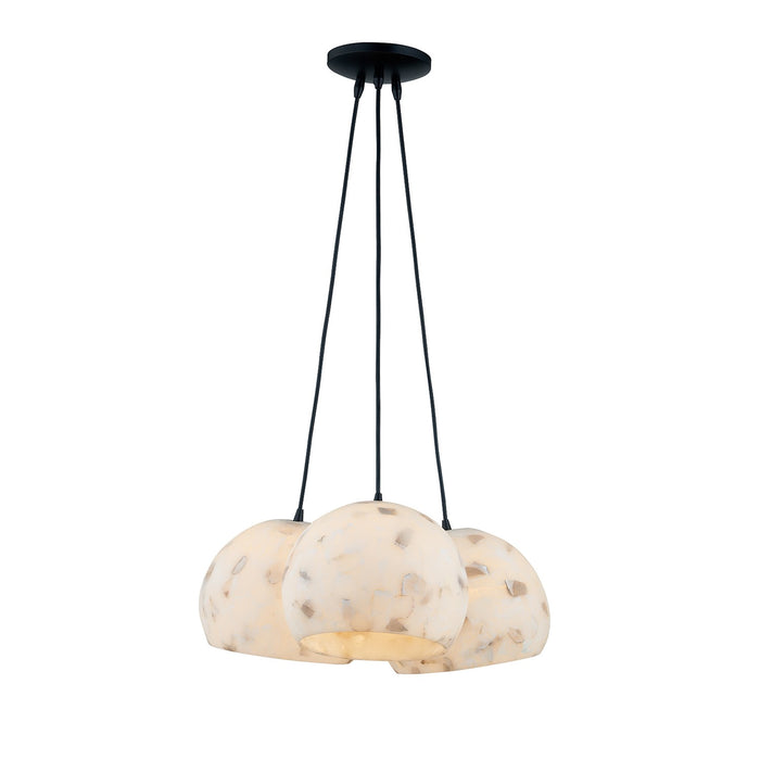 Justice Designs ALR-6534-MBLK Three Light Pendant, Matte Black