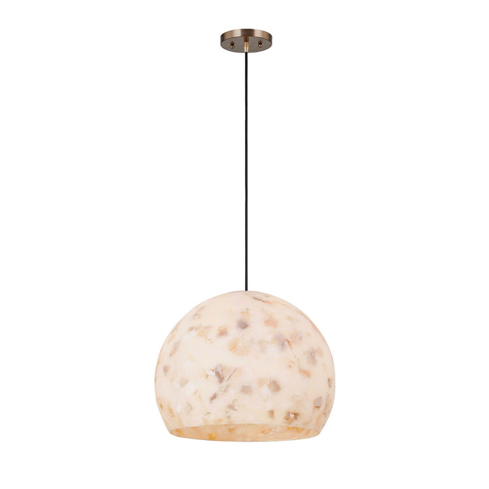Justice Designs ALR-6535-BRSS One Light Pendant, Brushed Brass