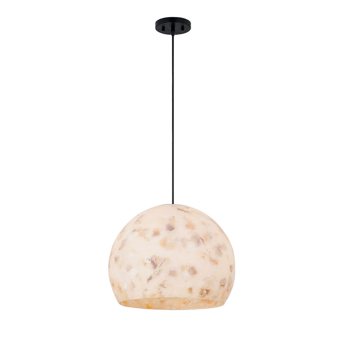 Justice Designs ALR-6535-MBLK One Light Pendant, Matte Black