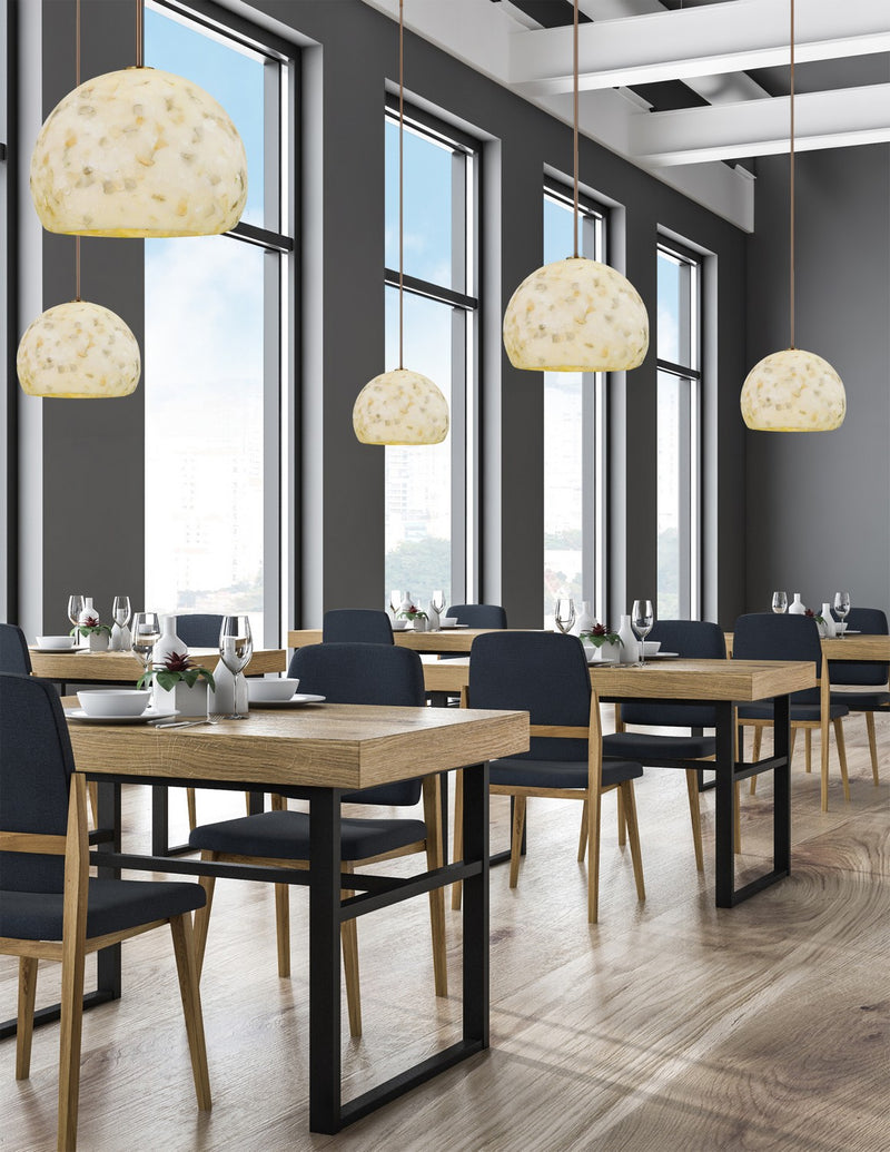 Justice Designs ALR-6537-BRSS One Light Pendant, Brushed Brass
