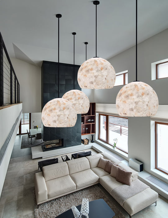 Justice Designs ALR-6537-MBLK One Light Pendant, Matte Black