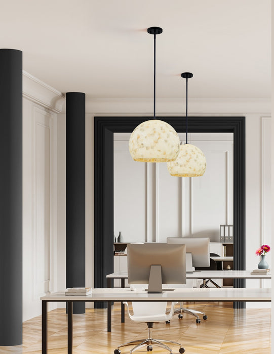 Justice Designs ALR-6537-MBLK One Light Pendant, Matte Black