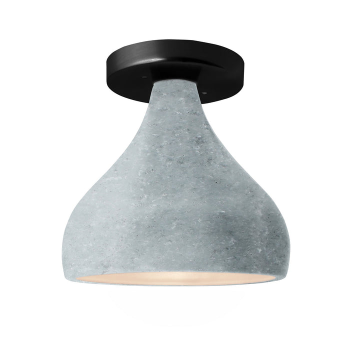 Justice Designs CER-6383-CONC-MBLK One Light Semi-Flush Mount, Concrete