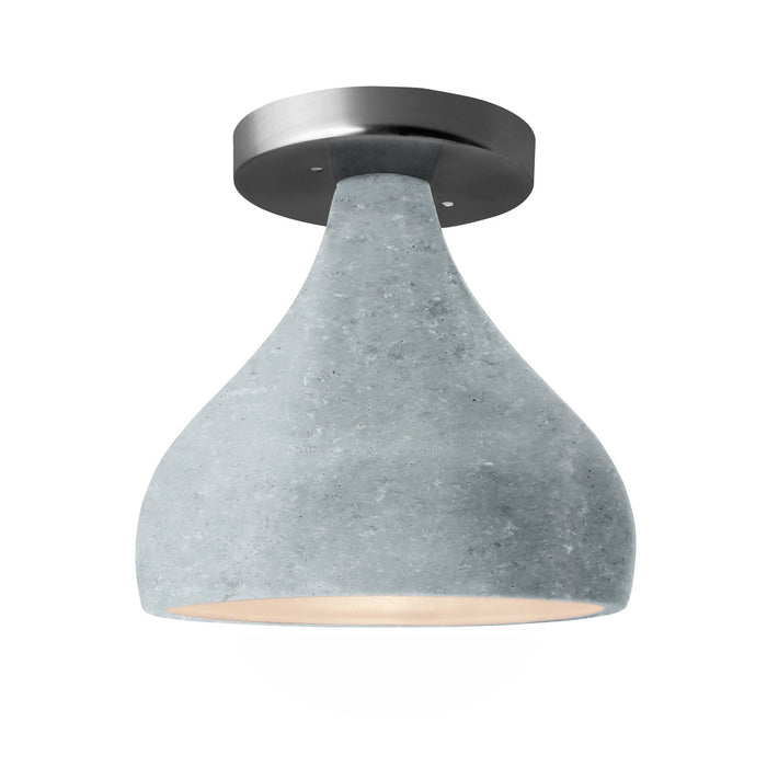 Justice Designs CER-6383-CONC-NCKL One Light Semi-Flush Mount, Concrete