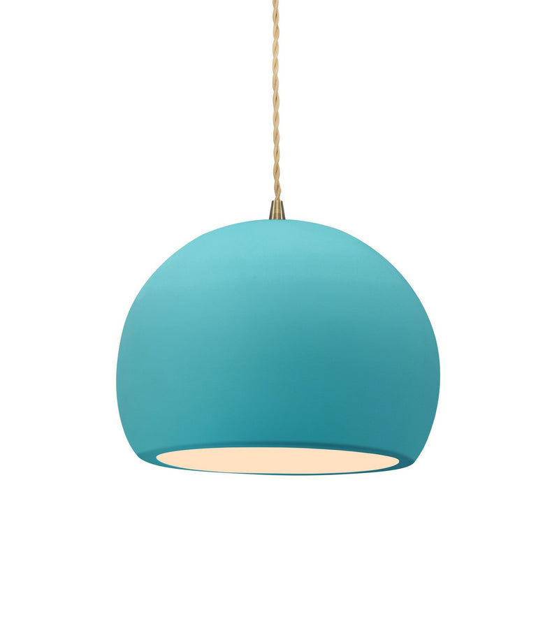 Justice Designs CER-6530-RFPL-ABRS-BEIG-TWST One Light Pendant, Reflecting Pool