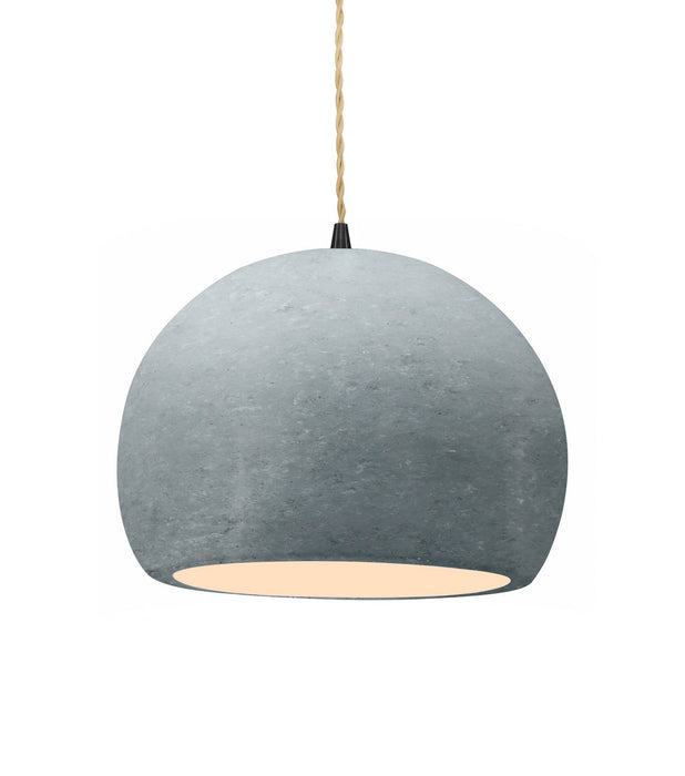 Justice Designs CER-6533-CONC-MBLK-BEIG-TWST One Light Pendant, Concrete
