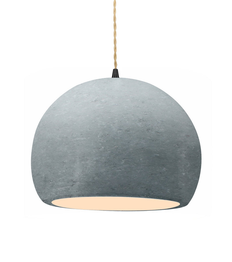 Justice Designs CER-6535-CONC-MBLK-BEIG-TWST One Light Pendant, Concrete