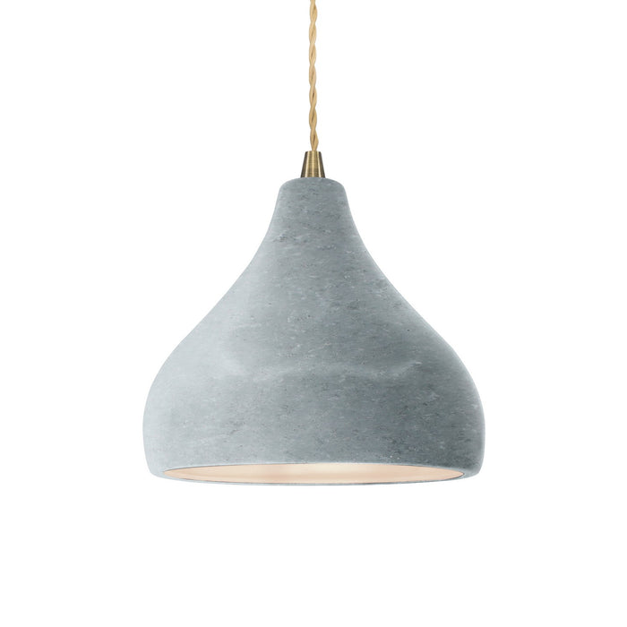 Justice Designs CER-6560-CONC-ABRS-BEIG-TWST One Light Pendant, Concrete