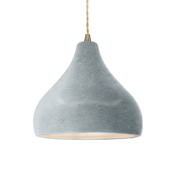 Justice Designs CER-6563-CONC-ABRS-BEIG-TWST One Light Pendant, Concrete