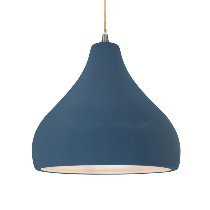 Justice Designs CER-6565-MID-NCKL-BEIG-TWST One Light Pendant, Midnight Sky