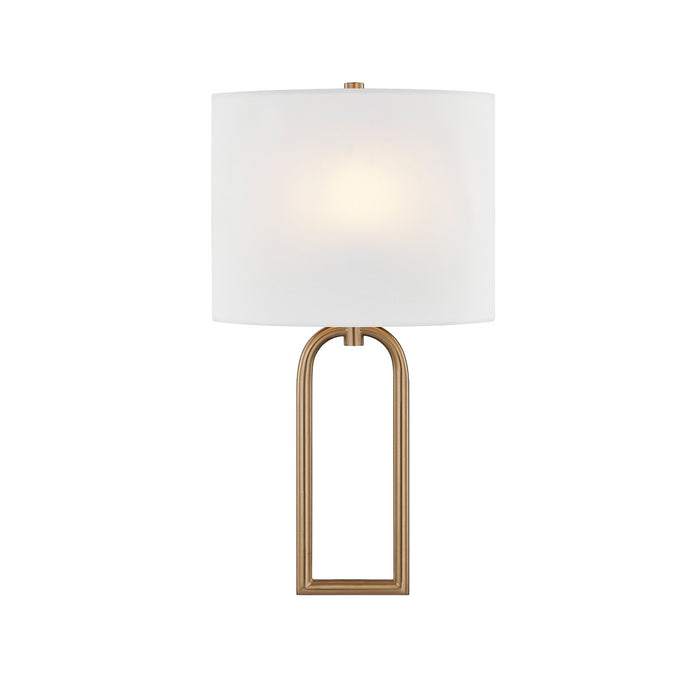 Justice Designs FAB-4333-WHTE-BRSS One Light Wall Sconce, Matte Black