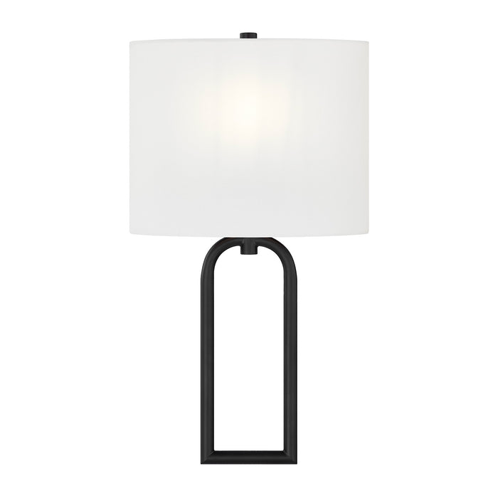 Justice Designs FAB-4333-WHTE-MBLK One Light Wall Sconce, Brushed Brass
