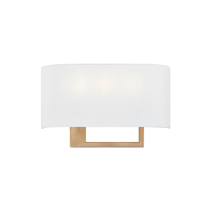 Justice Designs FAB-4334-WHTE-BRSS Three Light Wall Sconce, Matte Black