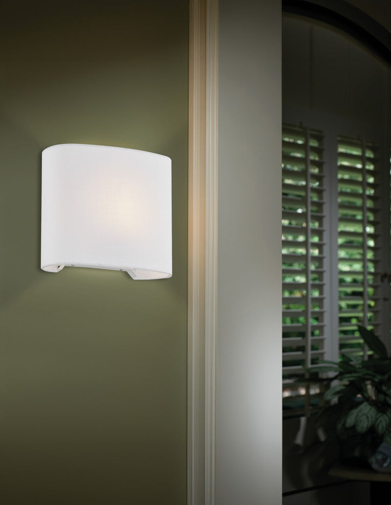 Justice Designs FAB-8855-WHTE One Light Wall Sconce