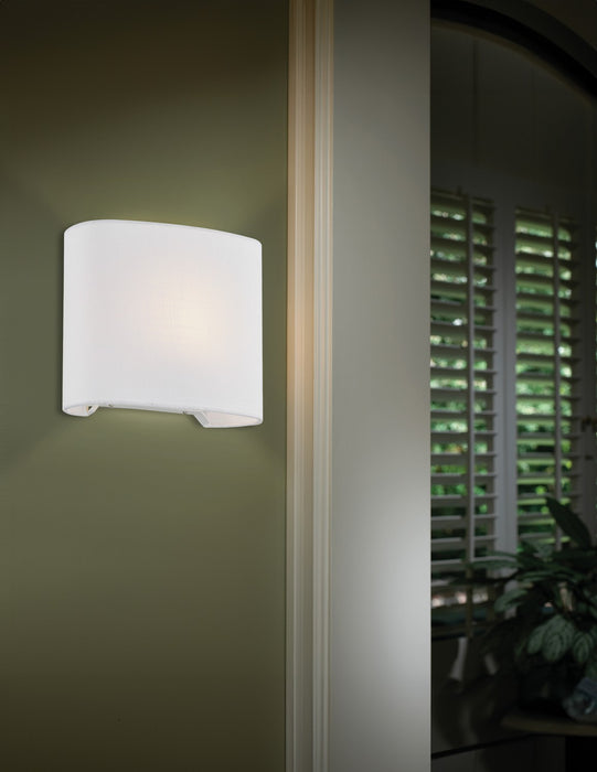 Justice Designs FAB-8855-WHTE One Light Wall Sconce