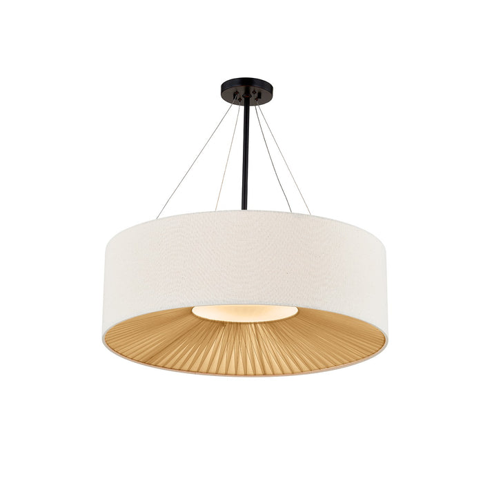 Justice Designs FAB-9574-CREM-MBLK Eight Light Pendant, Matte Black