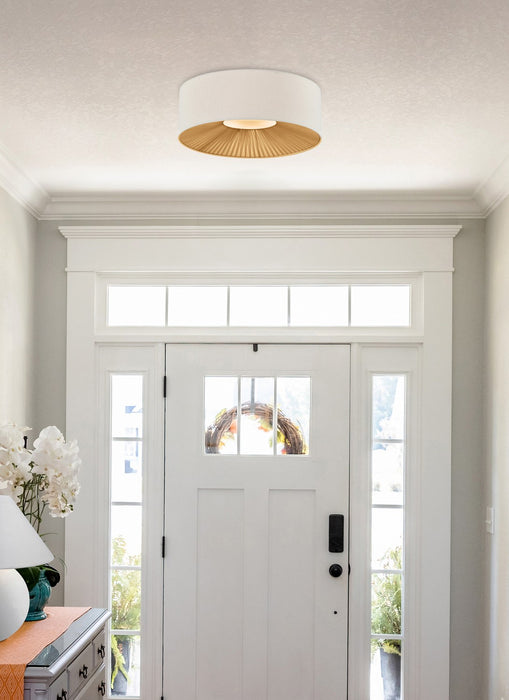 Justice Designs FAB-9581-CREM-MBLK Four Light Flush-Mount, Matte Black