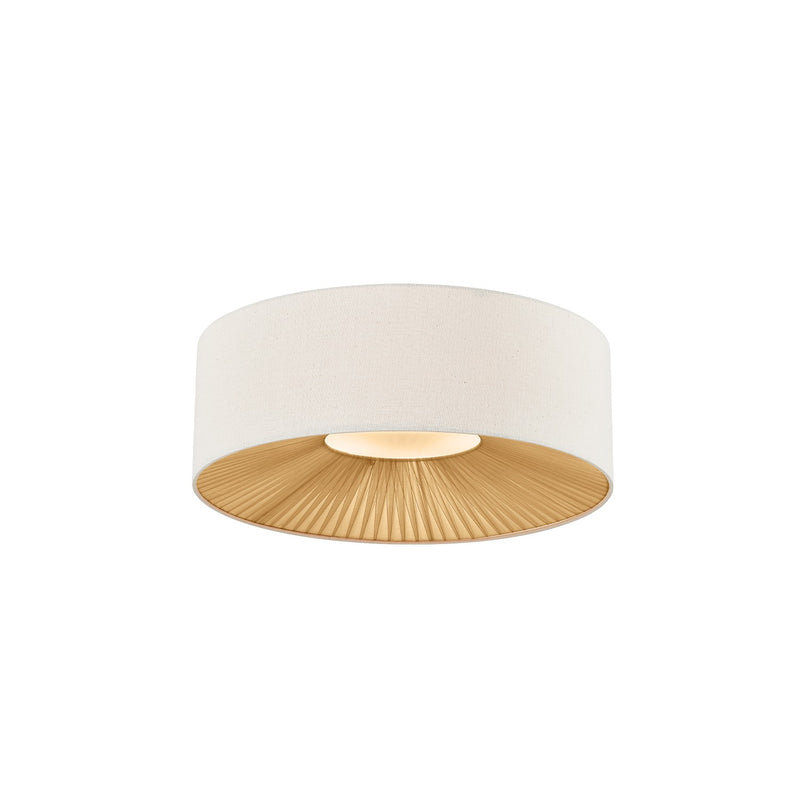 Justice Designs FAB-9581-CREM-MBLK Four Light Flush-Mount, Matte Black
