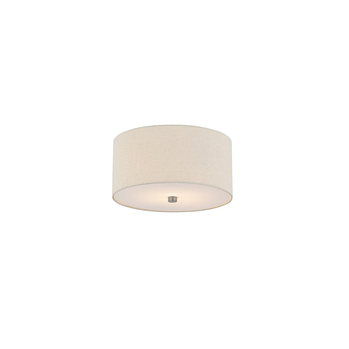 Justice Designs FAB-9730-CREM-NCKL Two Light Flush-Mount, Brushed Nickel