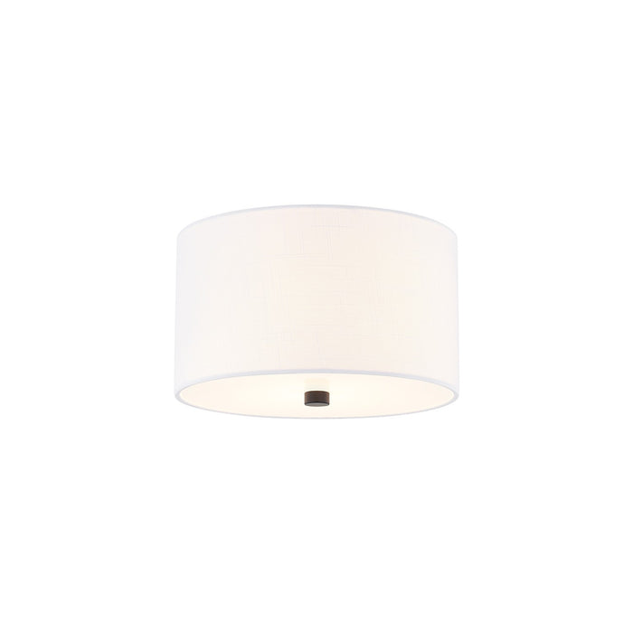 Justice Designs FAB-9730-WHTE-MBLK Two Light Flush-Mount, Matte Black