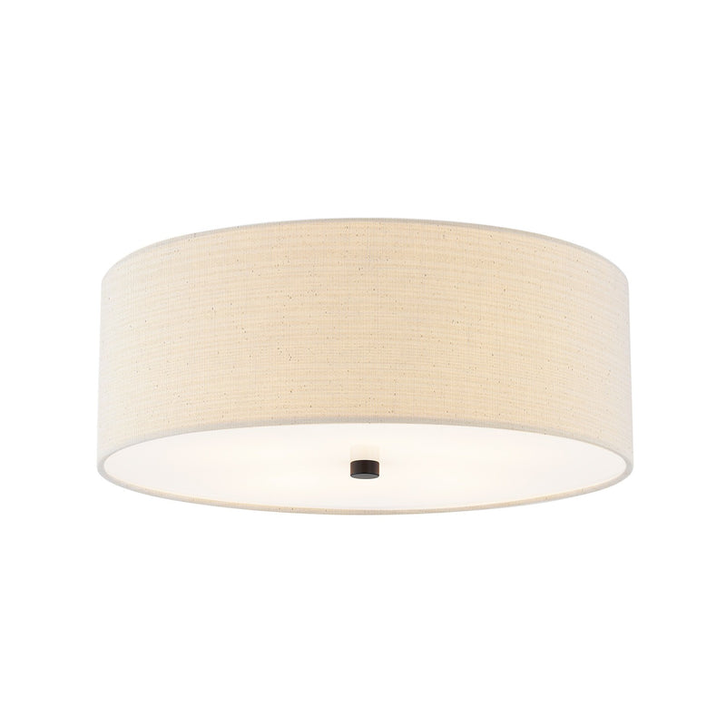 Justice Designs FAB-9731-CREM-MBLK Four Light Flush-Mount, Matte Black