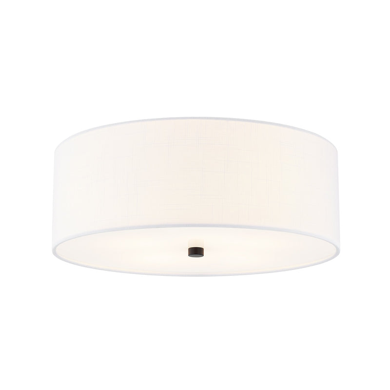 Justice Designs FAB-9731-WHTE-MBLK Four Light Flush-Mount, Matte Black